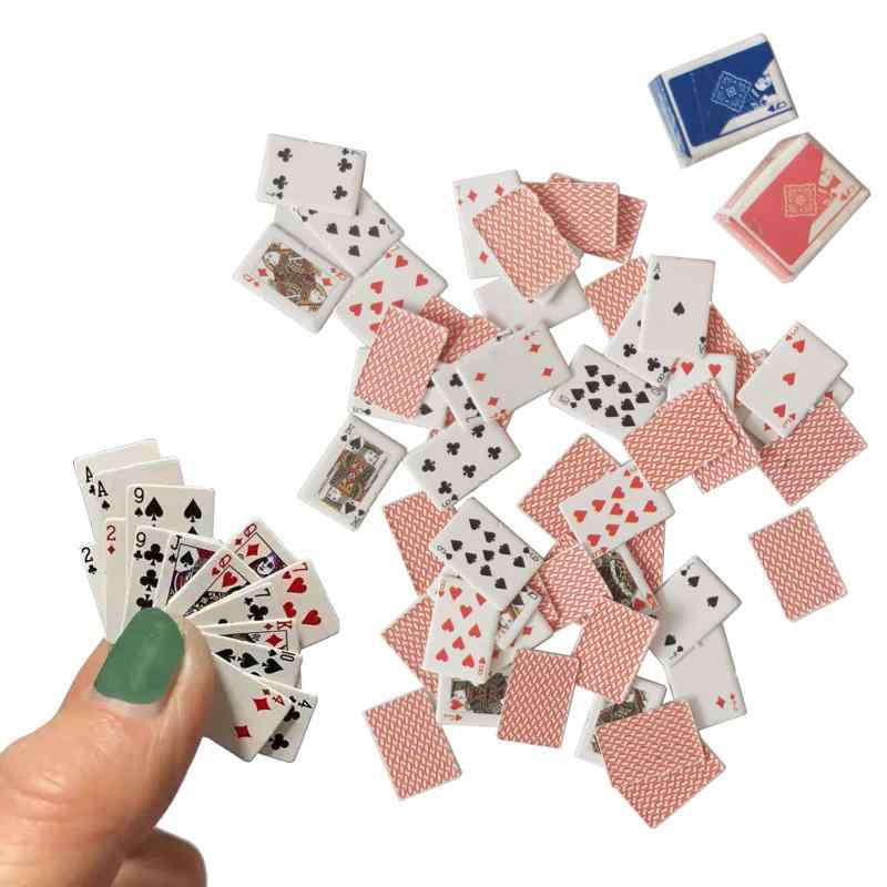 DY.2ten 54枚 ミニトランプ 超 極小 トランプ ミニ 1.5*1(cm) 2個セット ゲーム カード 家族 おもしろ グッズ イベント パーティー インテリア 携帯 コンパクト カードゲーム 旅行 トラベル ミニサ