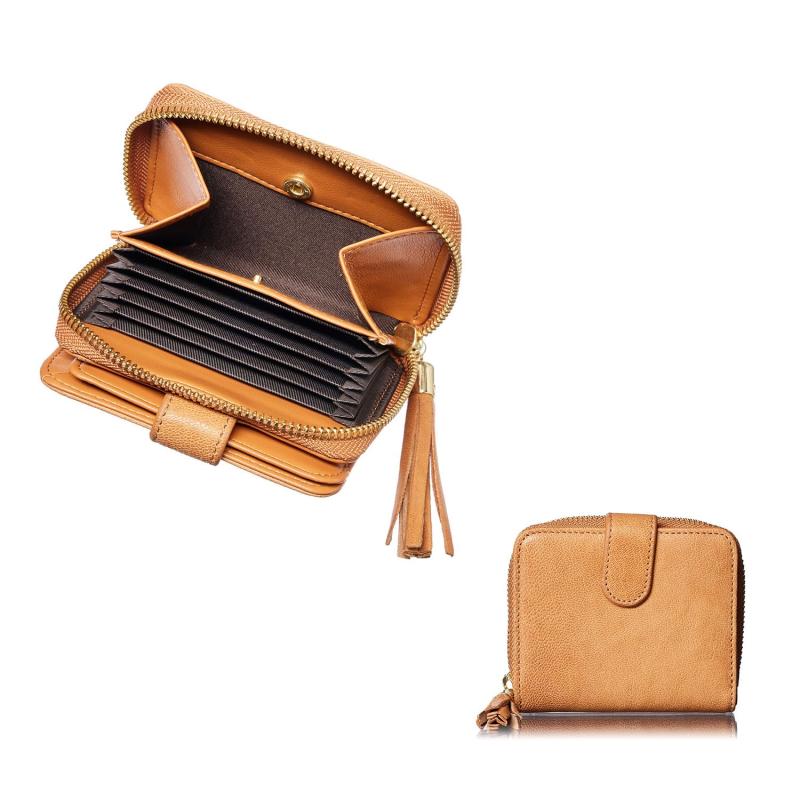 [VOICE] 【イタリア 4barone社製 New Ranch 山羊革】レディース 2つ折り 『技あり 軽量 ミニ財布』 カード 小銭 ラクラク 収納 母の日 プレゼント 用 ギフト 箱入り