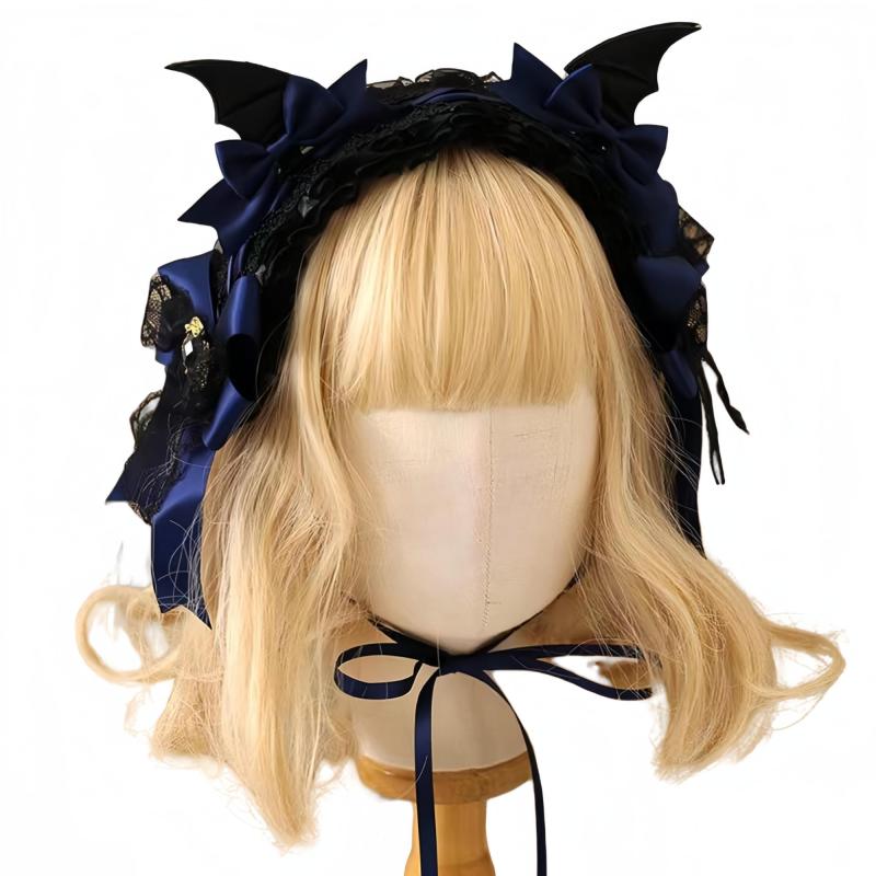 Kuroobaa ハロウィン ロリータ ヘッドドレス カチューシャ 悪魔 天使の羽 3WAY 髪飾り ヘアアクセサリ..