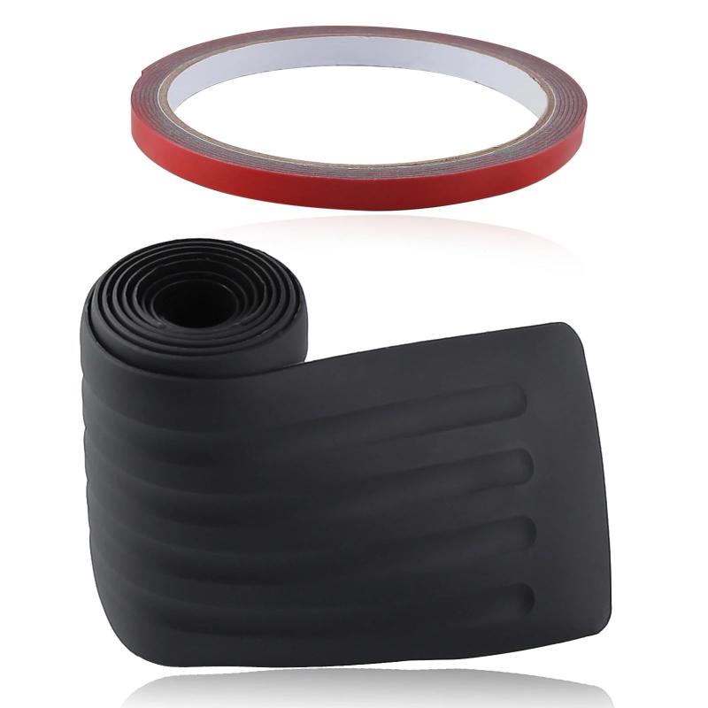 LEONTOOL 車用リアバンパープロテクター 汎用 車用リアバンパーガードプロテクター 車の後部バンパーの保護装置 ラゲッジステップカバー スカッフプレート ステップガード テープ ラバープ