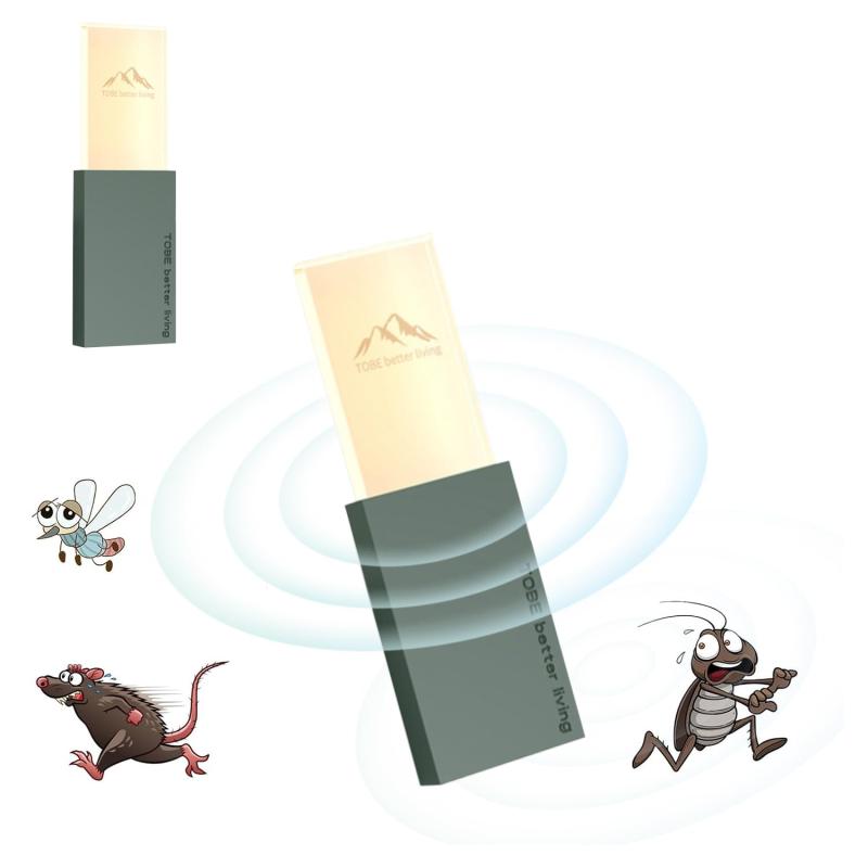 Noiclub 超音波式害虫駆除器 USB超音波蚊よけナイトライト 害虫駆除 電気蚊取り器 虫除け器 静音 目保護 キブリ/蚊/虫/アリ/ノミ/ハエ/ダニ/シロアリ/ハチ/クモ/コウモリ/ムカデなどにの害虫対