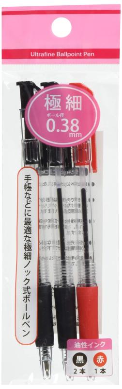 サンノート ボールペン 1873 極細0.38mm 3本パック 10パックセット