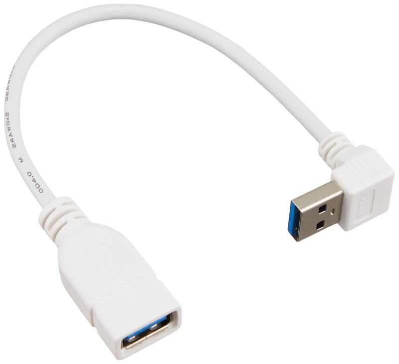 変換名人 USB3.0 延長ケーブル 20cm [ Aオス端子・、右L型 ] USB3A-CA20RL parent