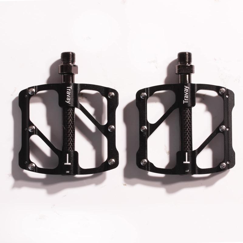 Travay ペダル【新素材】 自転車ペダル 炭素繊維 マウンテンバイクペダル 3ベアリング 左右セット 超軽..