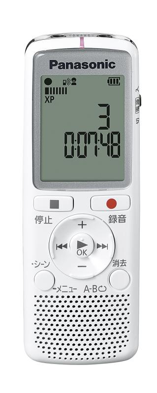 パナソニック ICレコーダー 2GB ホワイト RR-QR220