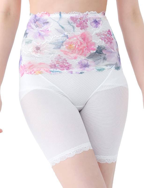 [ヴィセ] 美BODY SALON ハイウエスト ロング ガードル 骨盤 ガードル 花柄 レース M L LL 3L 4L 5L 6L補正下着 レディース 女性