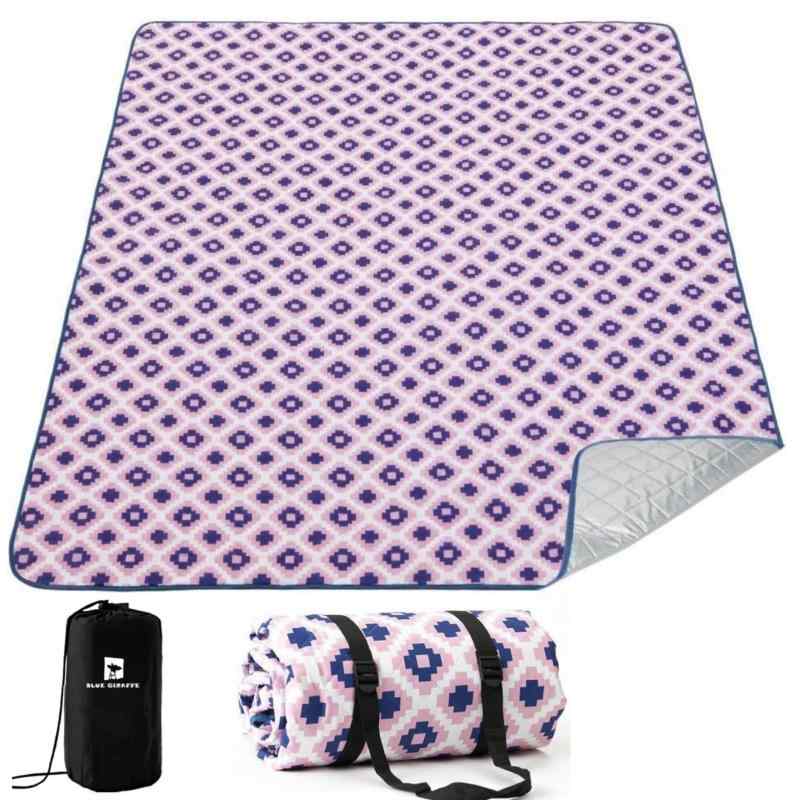 Blue Giraffeレジャーシート厚手 4層構造 大判 200X200 ピクニックシート 軽量 防水加工 収納袋付く 洗える レジャー シート 折り畳みやすい コンパクト収納
