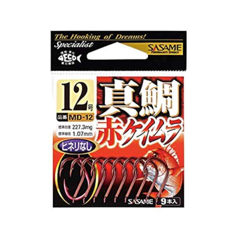 ささめ針(Sasame) MD-12 真鯛 赤ケイムラ