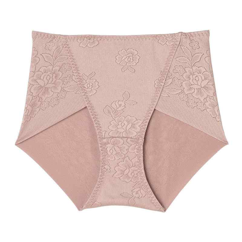 [アツギ] お腹押えショーツ 補正下着 補正ショーツ サテン素材 ヒップアップ 体型補正 ひびきびくい 機能ショーツ 細見え ローライズ 一分丈 三分丈 花柄ジャガード ヘムショーツ ショート