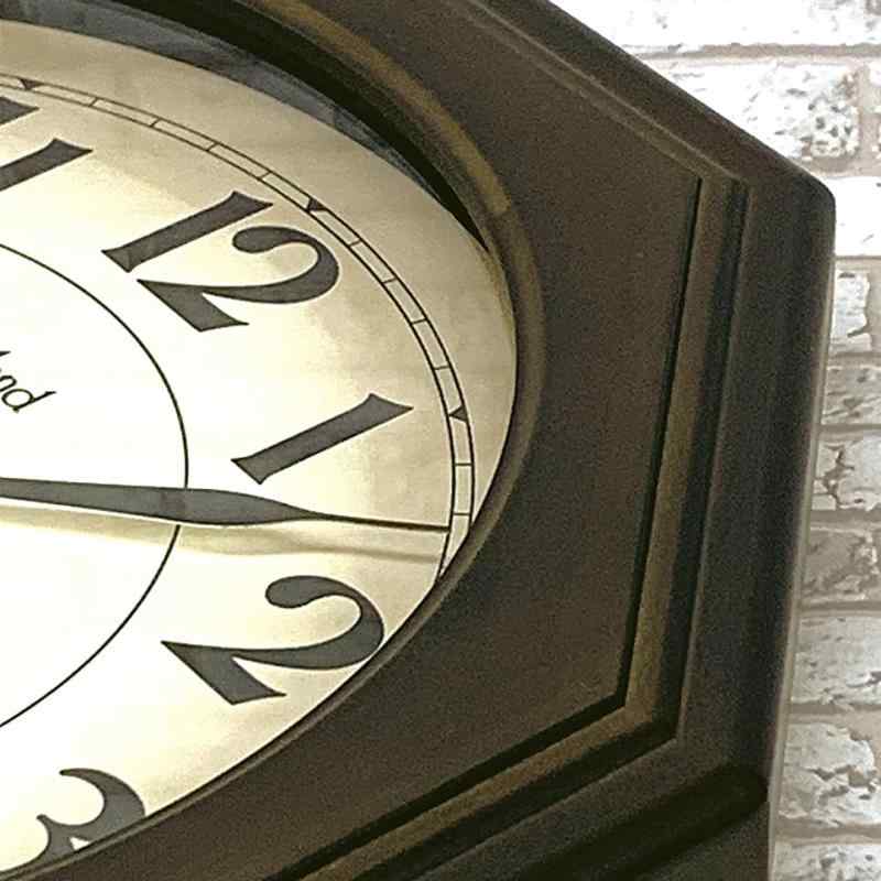 さんてる 日本製 天然木モダン8角電波掛け時計(アラビア文字)ブラック DQL736A-DBK