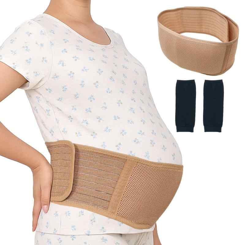 MILASIC マタニティベルト レッグウォーマー付き 骨盤サポート 腹帯 妊婦帯 産前産後 腰痛対策 コルセット フィット 幅広タイプ