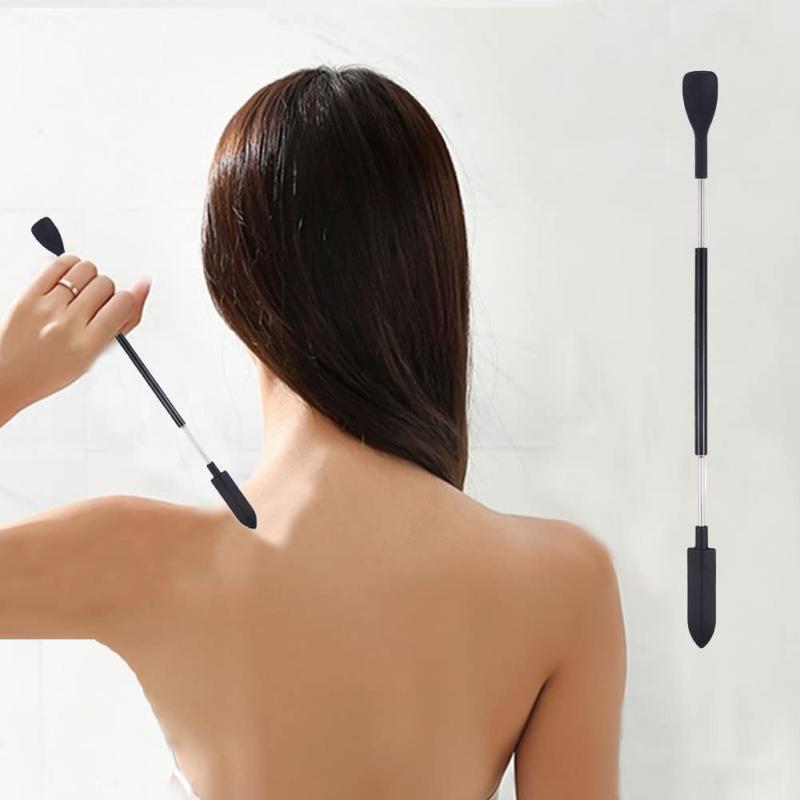 Moeagel 背中にクリームを塗る道具 伸縮タイプ 使いやすい 背中に薬を塗る道具 一人で操作可能 手の届かないところに簡単にくすりを塗れる シリコン素材