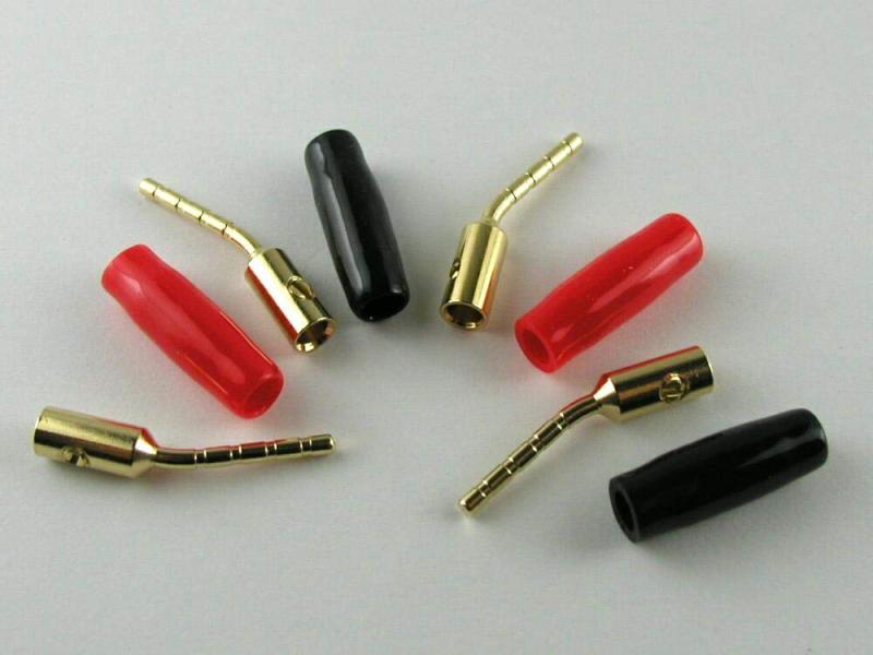 ピンプラグ ミニプラグ スピーカー ターミナル 金メッキ 8本セット
