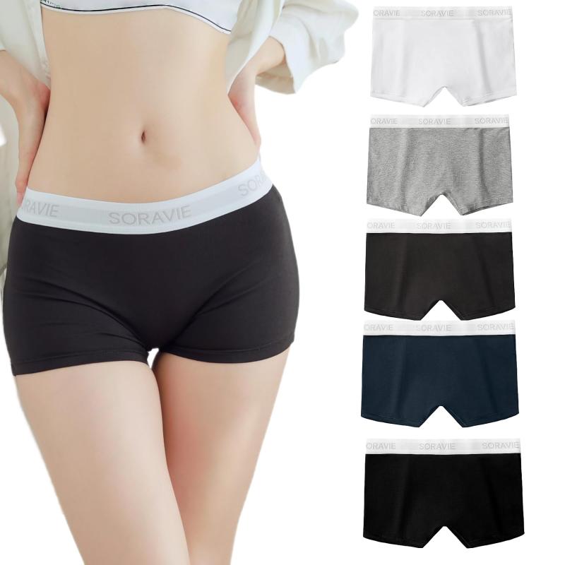 [SORAVIE] レディー ス ボクサーパンツ ショーツ スポーツ 綿95% コットン 女性用下着 通気性 快適 は..