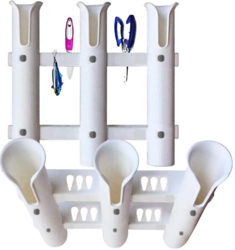 dilib ロッドホルダー ボート用品 釣り竿スタンド 釣り道具収納 チューブ 3連 釣り 竿立て 釣り竿ホル..