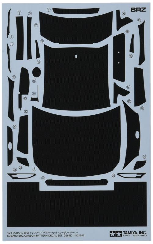 タミヤ 1/24 ディテールアップパーツシリーズ No.58 スバル BRZ デカール カーボンパターン プラモデル..