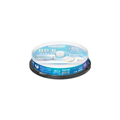 マクセル(maxell) 録画用 BD-R 標準130分 4倍速 ワイドプリンタブルホワイト 10枚スピンドルケース BRV25WPE.10SP
