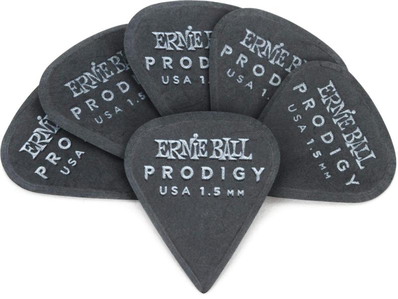 【正規品】 ERNIE BALL 9335 ギターピック BLACK SHARP PRODIGY シャープ 1.5mm デルリン ブラック 6枚 パックErnie Ball Prodigy ピック素材：Delrin厚さ：1.5mm滑りにくいブラック6枚入り