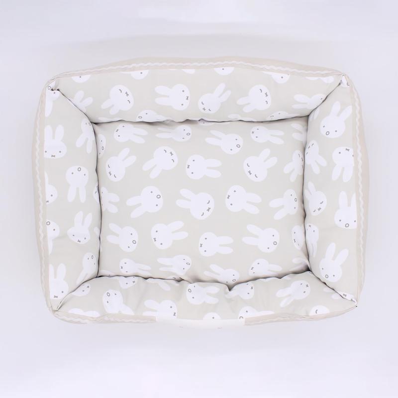 スリーアローズ Miffy ミッフィーフェイスクールソファ 犬用 猫用 グレー