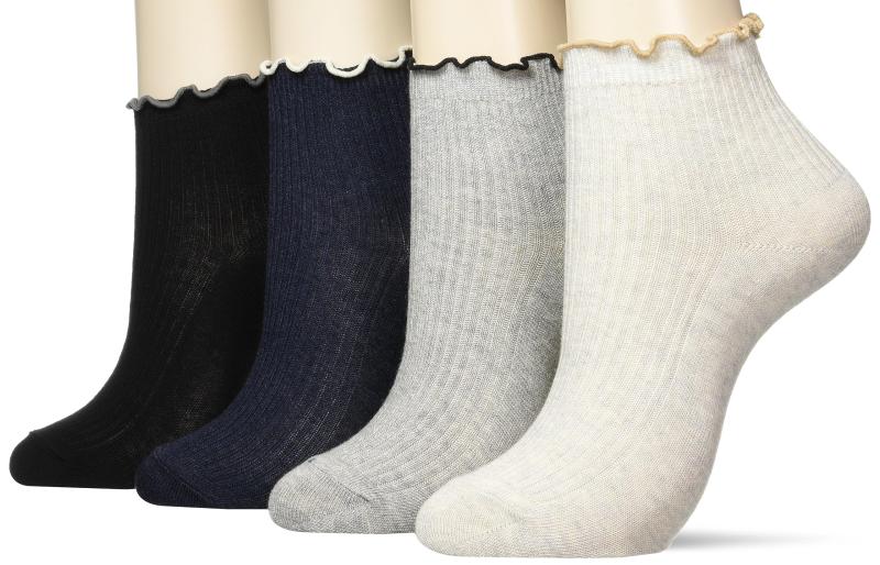 [イヤシ] クルーソックス PREMIUM SOCKS リブトップメロー