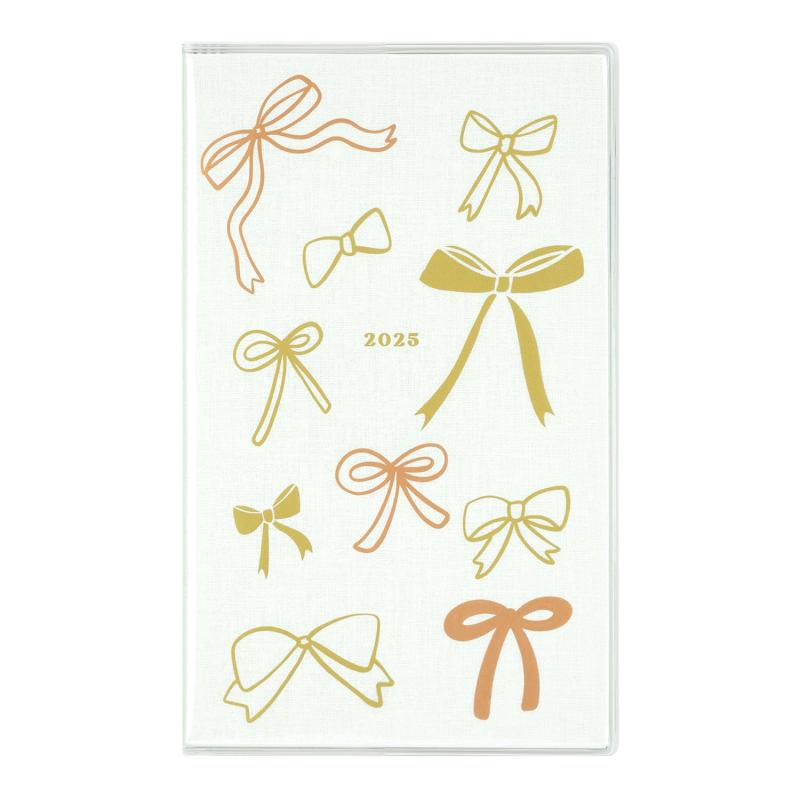 グリーティングライフ シック 手帳 2025年 B6 スリム マンスリー ソフトカバー リボン CD-1333-MM (202..