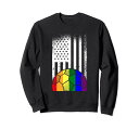 アメリカ国旗 サッカーボール LGBT-Q レインボー ゲイプライド アリー トレーナー