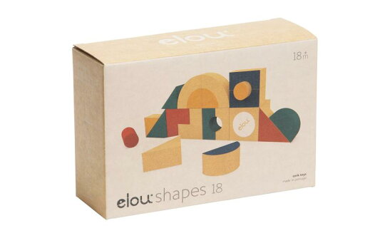 elou エロウ 軽い コルク 積み木 elouシェイプス 18P TYEL810449 elou エロウ 軽い コルク 積み木 elouシェイプス 18P TYEL810449