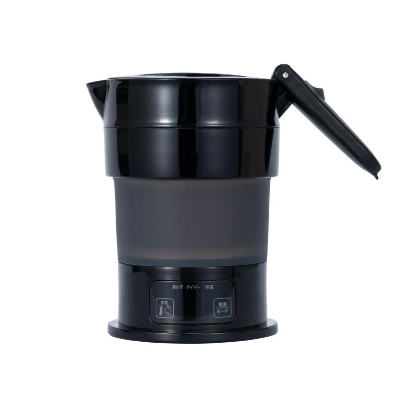 MCO コンパクトに折りたためる 電気ケトル 600ml 自動電圧切替 旅行 海外 ブラック 26634コンパクトに折りたためて旅行や収納時に便利普段使いから海外旅行までいつでも使える最適な温度でお湯を沸かす温度調節機能搭載お好みの温度を保...