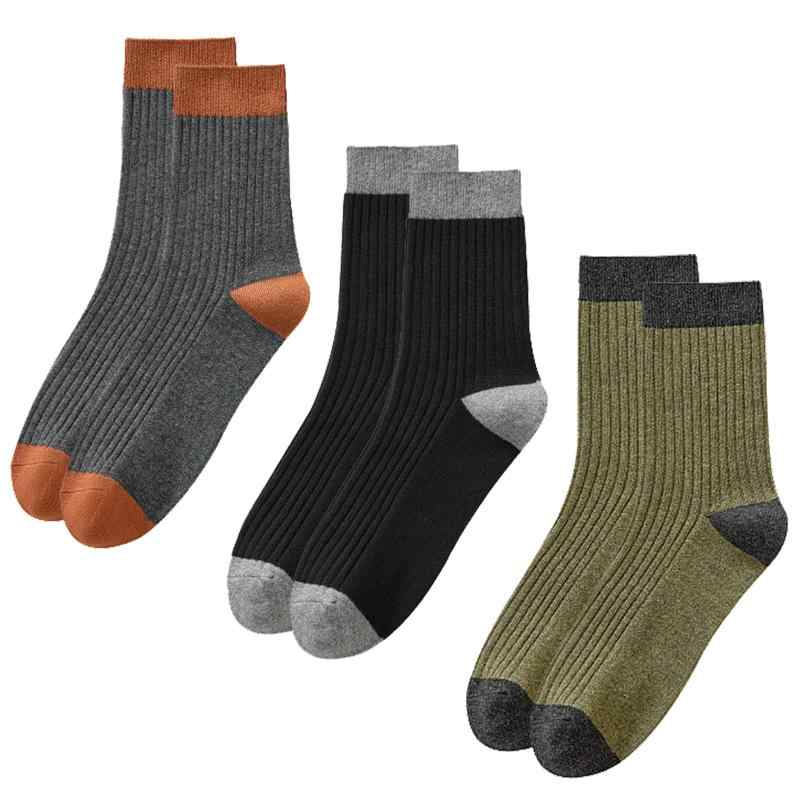 [FQZMQBQ] 靴下 メンズ くるぶしソックス カラフル クルーソックス スポーツ 綿 春夏秋冬 カジュアル アウトドア 吸汗 脱げない ビジネス 中厚手 通気性 耐久性 3足組 くつした 24.5-28.5cm