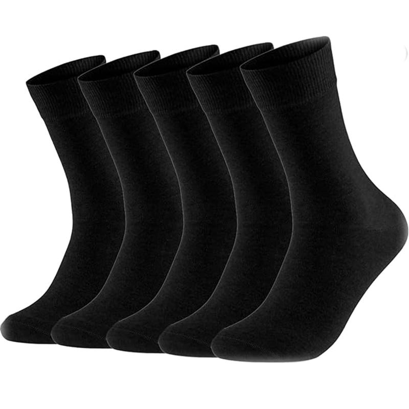 [WESFAHON] 靴下 メンズ 冬 厚手 黒 ビジネスソックス タオル生地 綿ウールソックス 裹起毛 吸汗消臭 暖かい靴下 防寒 ビジネス カジュアル 24-28cm 5足セット