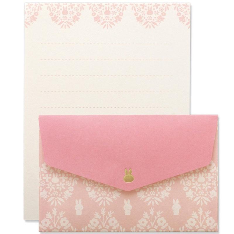 マルアイ レターセット ミッフィ-ミニメッセ-ジ ダマスクピンク 5個パック レ-MY3PX5P