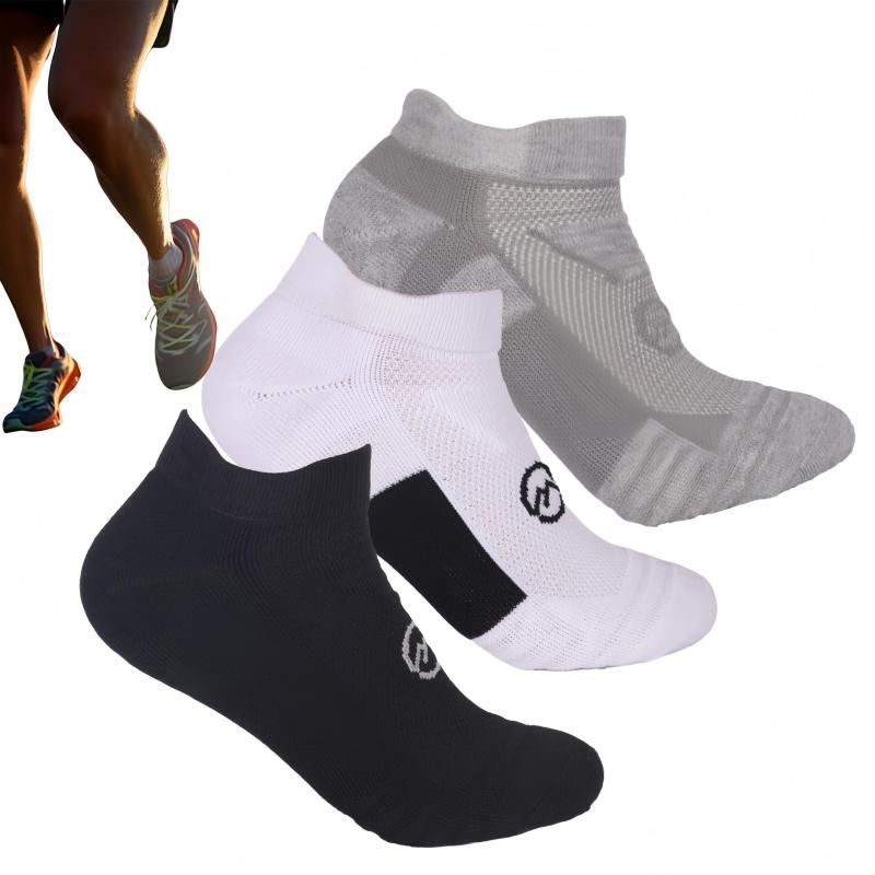 [MikiSmart] ランニング ソックス スポーツソックス 靴下 メンズ レディース 厚手 マラソン ジョギング ウォーキング スニーカーソックス アーチサポート 衝撃吸収 吸汗 速乾 通気性 脱げにく