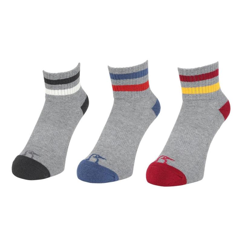 [チャムス] 3P ラインクルーソックス Line Crew Socks CH06-1128