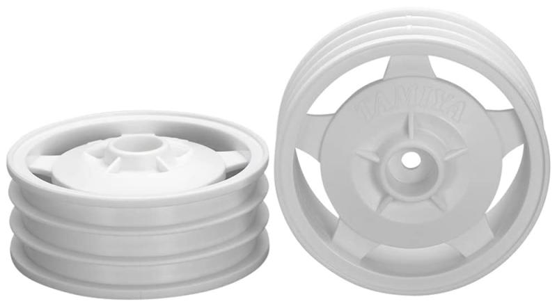 Wheel - タミヤ ホップアップオプションズ No.2044 OP.2044 2WDバギー フロント・スターディッシュホイール (六角ハブ) ホワイト 22044