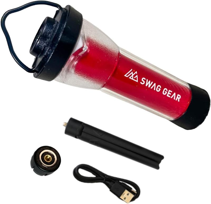 SWAG GEAR キャンプ用ランタン LEDランタン USB充電式 250LM高輝度 最大約120時間持続 無段階調光 9.8cm超ミニサイズ