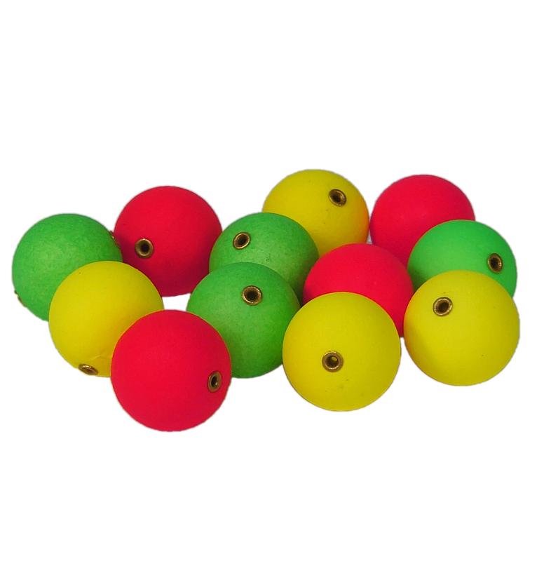 miagolale 発泡ウキ シモリ玉 中通し玉 3色入り ぶっこみ サビキ 玉浮き 釣り仕掛...