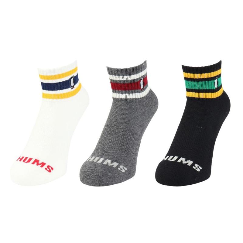 [チャムス] トレッキング ソックス3P Border Crew Socks メンズ CH06-1131