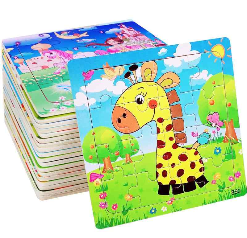 パズル 知育パズル 木製パズル ジグソーパズル 子供 3歳 4歳 5歳 高齢者向け モンテッソーリ教育 Bacolos 木のおもちゃ 動物形状パズル 16ピース 知育おもちゃ