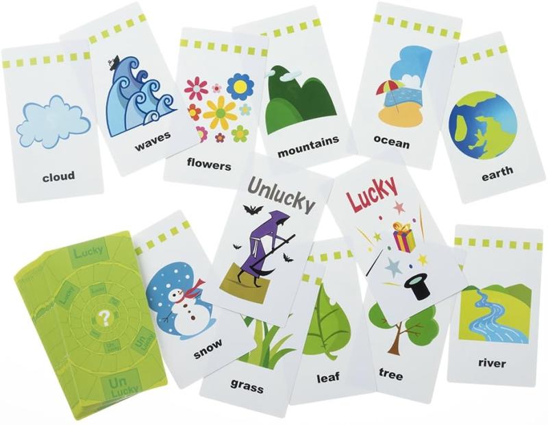 こども 英語 教材 フラッシュカード 学習 英検教材 カードゲーム 幼児 小学生 英語教室 英単語 バイリンガル flashcards English ESL 公文 Jetty International Are You Lucky? 自然に関する単語