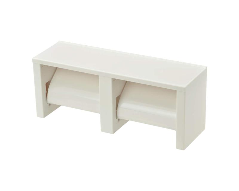 GAONA ツインペーパーホルダー GA-NC006 ホワイト 約幅35×奥行11×高さ14cm