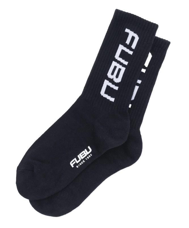 [FUBU] 靴下 クルーソックス クルー丈 ブランド ロゴ 25cm 26cm 27cm 1P fam-42903