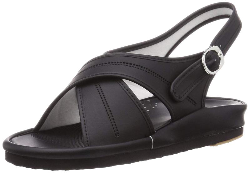 [ウイングナース] 日本製 ナースサンダル オフィスサンダル 3.5cmヒール ウエッジソール 4E WN7708 レディース