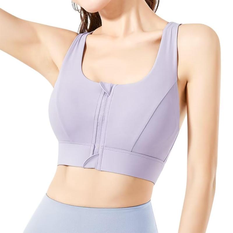 [THREEGUN] スポーツブラ 揺れない 前開き 一体型カップ ハイサポート スポブラ ヨガブラ フィットネスブラ 脇高ブラ しっかりサポート ブラ トレーニング スポーツ ノンワイヤー 吸汗速乾