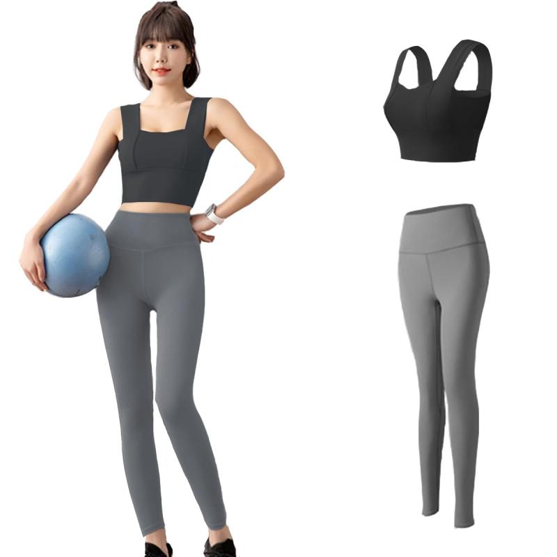[Kesaeki] ヨガウェア上下セット通気性 ヨガウェア トップス カップ付き ハイウエストヨガパンツ カップ付き 揺れない おしゃれ ホットヨガ ウェア 上下セット レディース ヨガウェア レディ