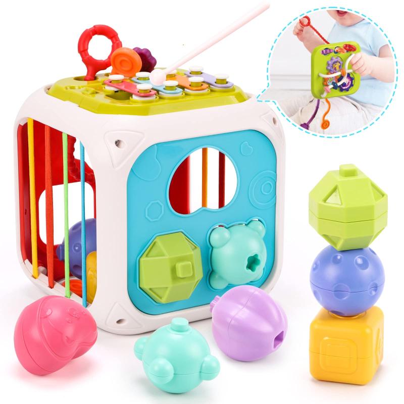Training Toys - Qizebaby 赤ちゃん・幼児のおもちゃ 形合わせおもち 知育玩具 ベビーおもちゃ 教育おもちゃ 早期教育 スタッキングゲーム モンテッソーリ おもちゃ図形認知 色認識 感覚玩具 楽器玩具 遊び入