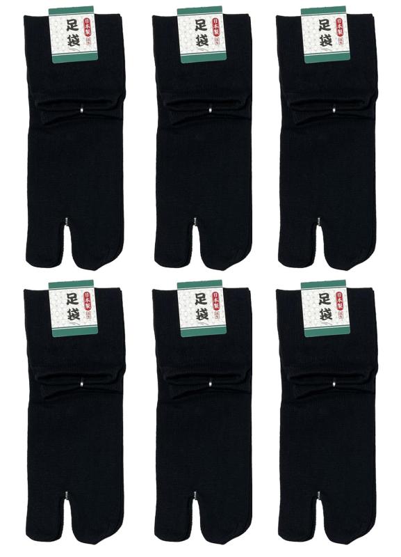 足袋屋 メンズ 大寸 抗菌防臭 クルー丈 足袋 ソックス (紳士 靴下) 6足セット 27-29cm