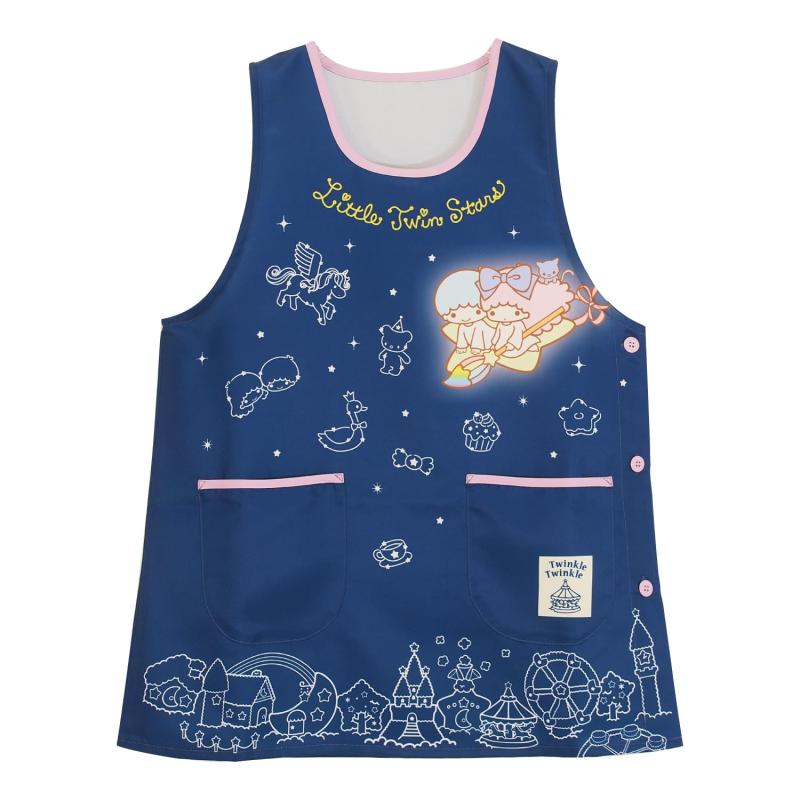 [ON NISHIKI] キキララ エプロンキャラクター 保育士 レディース 速乾 シワになりにくい サイドボタン ..