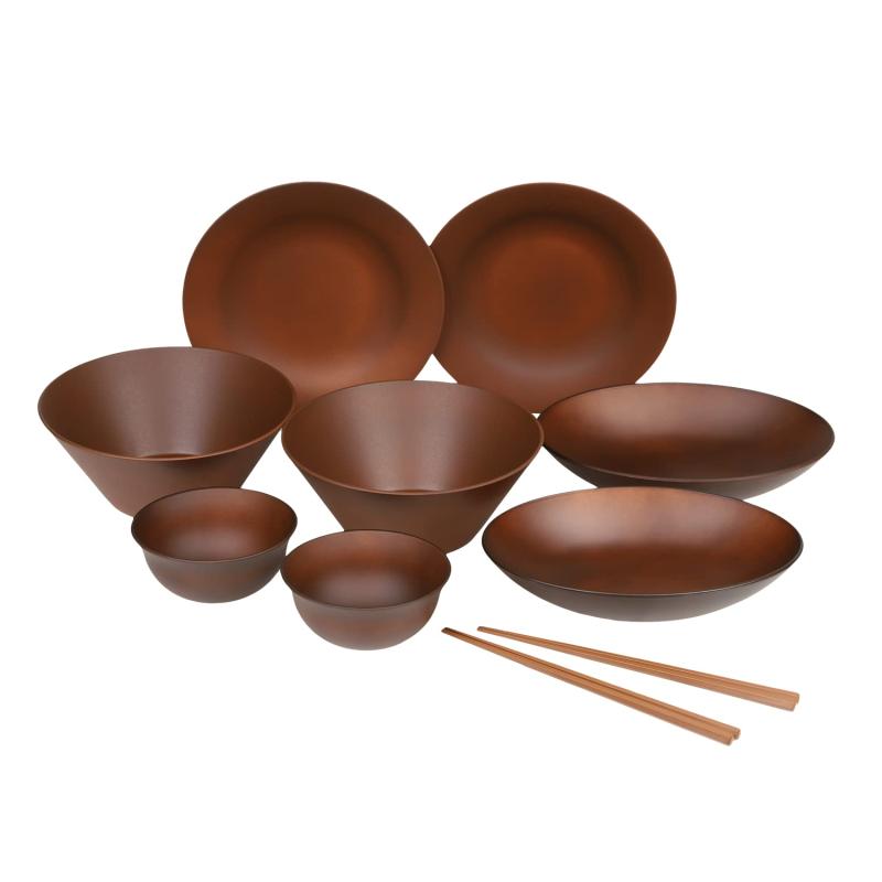 rebirth(リバース) ナチュラルシリーズ 食器セット 10点入り A 一人暮らし 日本製 プラスチック 軽い ..