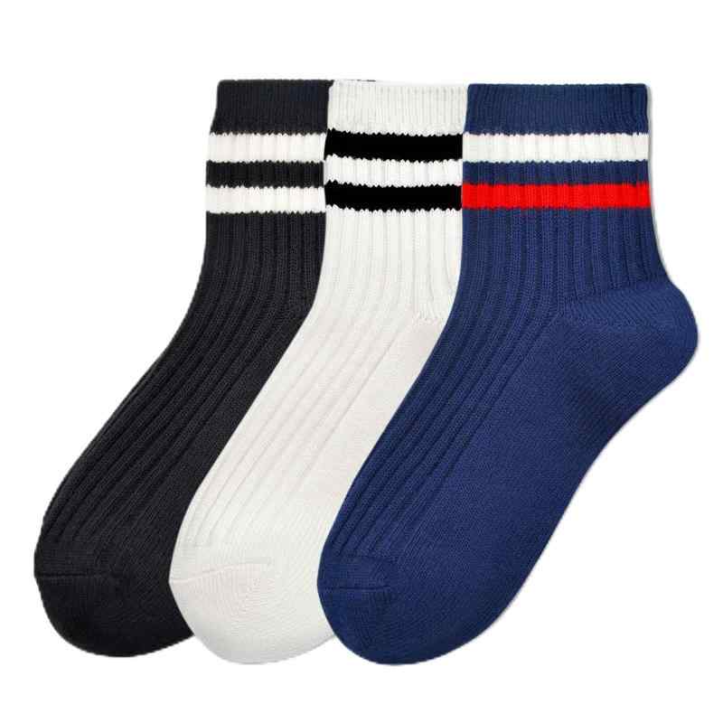 [MOON QUAKE] 2本ライン入りソックス 靴下 レディース スニーカーソックススポーツ 2ライソックスレディース ボーダーソックスクルーソックスアンクルソックス 通気 綿 カジュアル おしゃれ