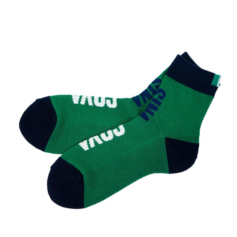 [シナコバ] ソックス ミドル メンズ 25～27cm 底パイル くるぶし スニーカー カジュアル ロゴ 靴下 24277460